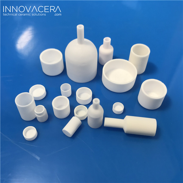 INNOVACERA Alumina Precision Ceramic Crucible for Furnace and Lab Melting Metal